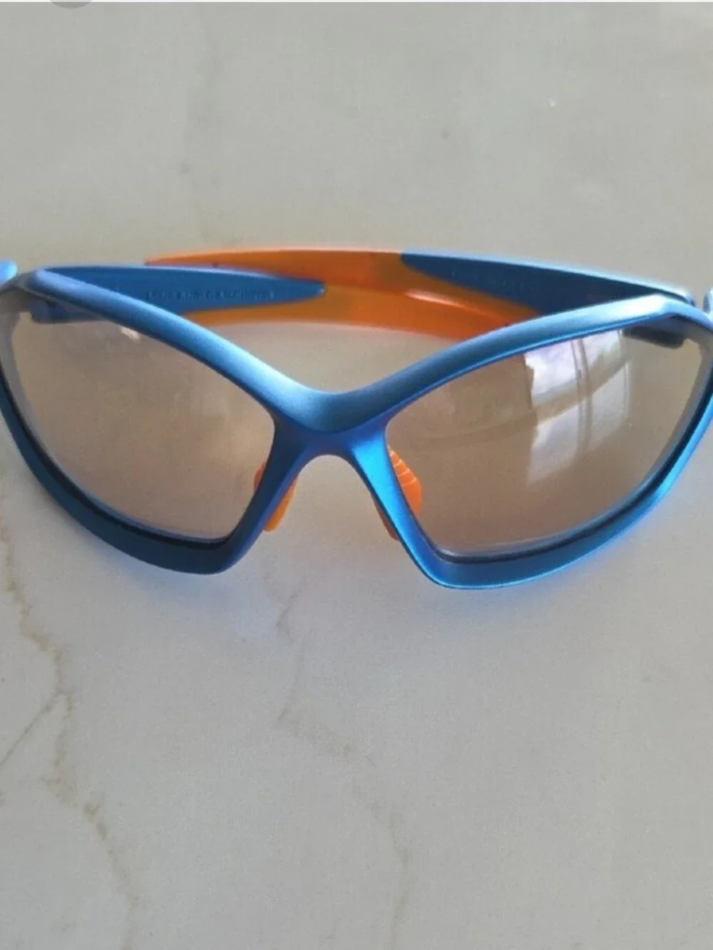 Shimano Blue Orange Sport Sunglasses with Amber Interchangeable Lenses